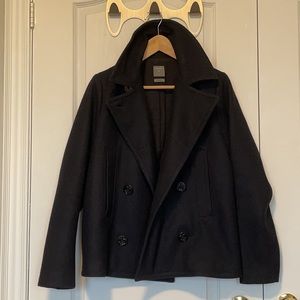 GAP Men Pea Coat in Black